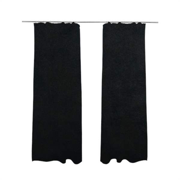 Souk Distressed Suede Black Upholstery Fabric CTR-2181 - Made To Measure Curtains