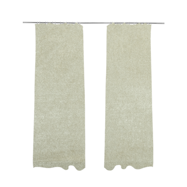 Bazaar Soft Shimmer Plain Chenille White Upholstery Fabric CTR-2185 - Made To Measure Curtains