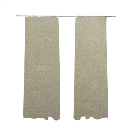 Bazaar Soft Shimmer Plain Chenille Beige Upholstery Fabric CTR-2186 - Made To Measure Curtains