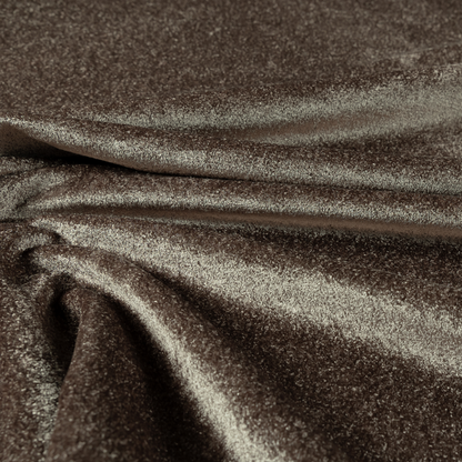 Bazaar Soft Shimmer Plain Chenille Brown Upholstery Fabric CTR-2189