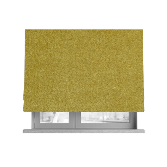 Bazaar Soft Shimmer Plain Chenille Yellow Upholstery Fabric CTR-2192 - Roman Blinds