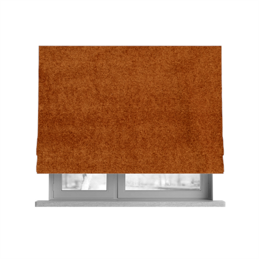 Bazaar Soft Shimmer Plain Chenille Orange Upholstery Fabric CTR-2194 - Roman Blinds