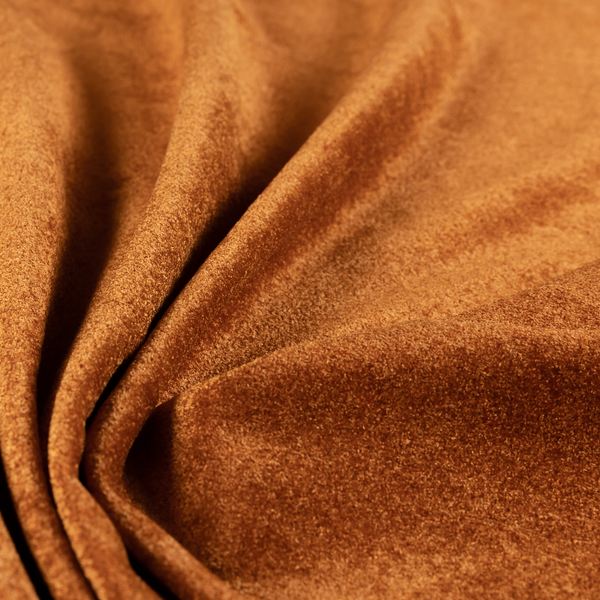 Bazaar Soft Shimmer Plain Chenille Orange Upholstery Fabric CTR-2194