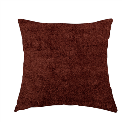 Bazaar Soft Shimmer Plain Chenille Terracotta Orange Upholstery Fabric CTR-2195 - Handmade Cushions