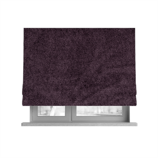 Bazaar Soft Shimmer Plain Chenille Purple Upholstery Fabric CTR-2196 - Roman Blinds