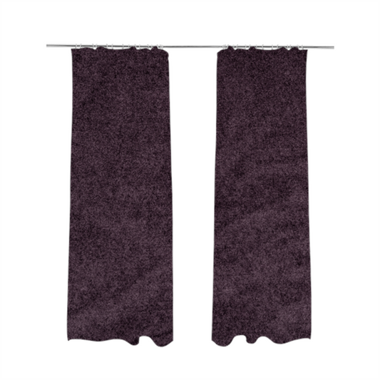 Bazaar Soft Shimmer Plain Chenille Purple Upholstery Fabric CTR-2196 - Made To Measure Curtains