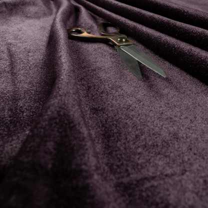 Bazaar Soft Shimmer Plain Chenille Purple Upholstery Fabric CTR-2196 - Roman Blinds