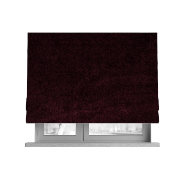 Bazaar Soft Shimmer Plain Chenille Burgundy Upholstery Fabric CTR-2197 - Roman Blinds