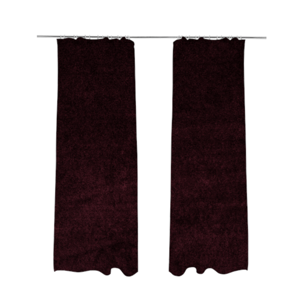 Bazaar Soft Shimmer Plain Chenille Burgundy Upholstery Fabric CTR-2197 - Made To Measure Curtains