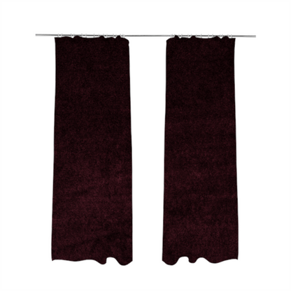 Bazaar Soft Shimmer Plain Chenille Burgundy Upholstery Fabric CTR-2197 - Made To Measure Curtains