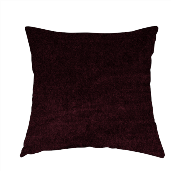 Bazaar Soft Shimmer Plain Chenille Burgundy Upholstery Fabric CTR-2197 - Handmade Cushions