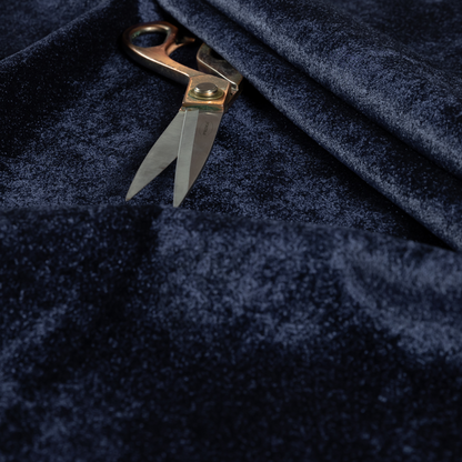 Bazaar Soft Shimmer Plain Chenille Blue Upholstery Fabric CTR-2201