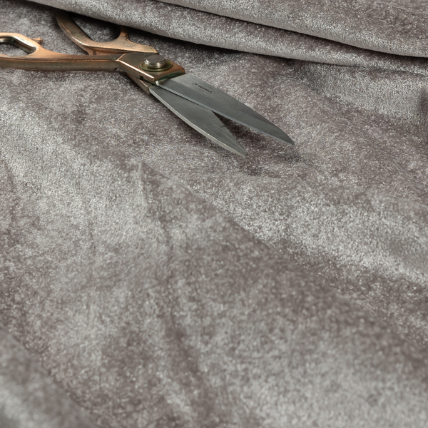 Bazaar Soft Shimmer Plain Chenille Silver Upholstery Fabric CTR-2202