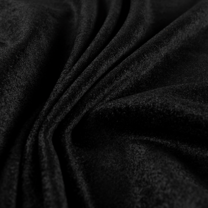 Bazaar Soft Shimmer Plain Chenille Black Upholstery Fabric CTR-2205 - Roman Blinds
