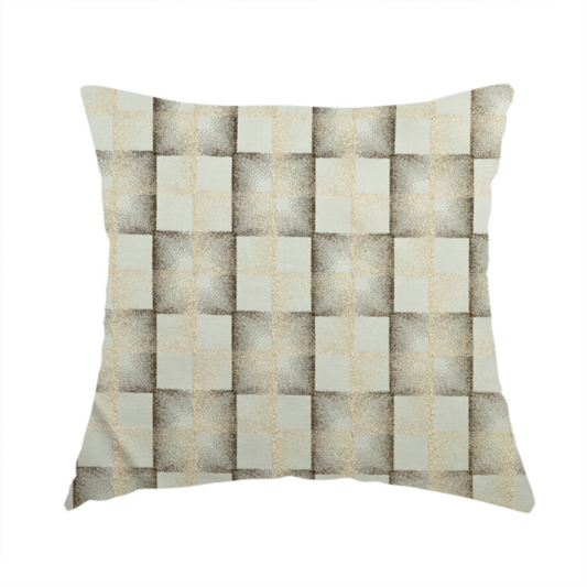 Casa Textured Uniformed Block Shine Pattern Cream Furnishing Fabric CTR-2206 - Handmade Cushions