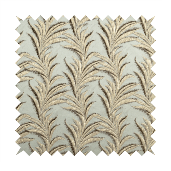 Casa Textured Leaf Pattern Cream Furnishing Fabric CTR-2208 - Made To Measure Curtains