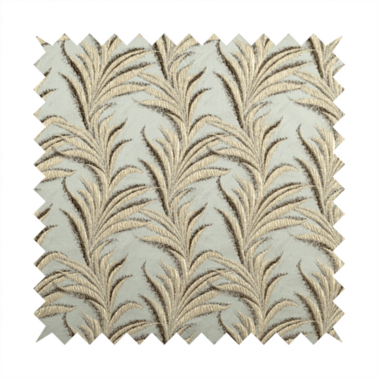 Casa Textured Leaf Pattern Cream Furnishing Fabric CTR-2208