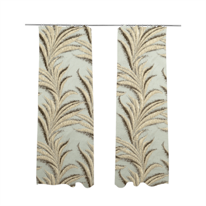 Casa Textured Leaf Pattern Cream Furnishing Fabric CTR-2208 - Made To Measure Curtains