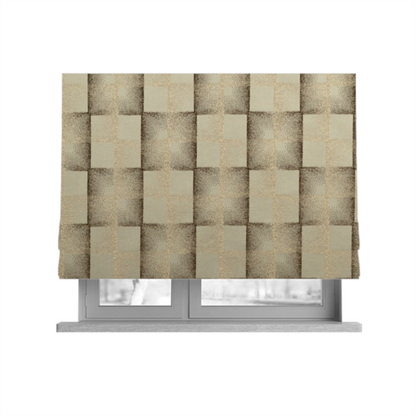 Casa Textured Uniformed Block Shine Pattern Gold Furnishing Fabric CTR-2209 - Roman Blinds
