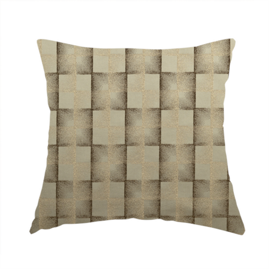 Casa Textured Uniformed Block Shine Pattern Gold Furnishing Fabric CTR-2209 - Handmade Cushions