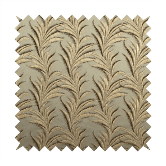 Casa Textured Leaf Pattern Gold Furnishing Fabric CTR-2211