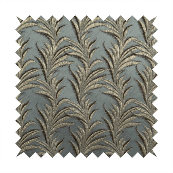 Casa Textured Leaf Pattern Grey Furnishing Fabric CTR-2217 - Made To Measure Curtains