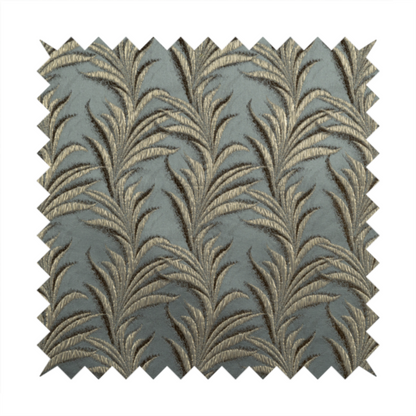 Casa Textured Leaf Pattern Grey Furnishing Fabric CTR-2217 - Handmade Cushions