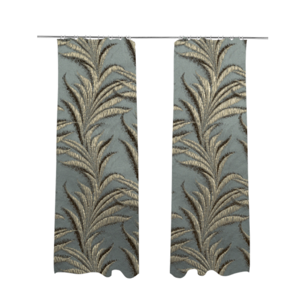 Casa Textured Leaf Pattern Grey Furnishing Fabric CTR-2217 - Made To Measure Curtains