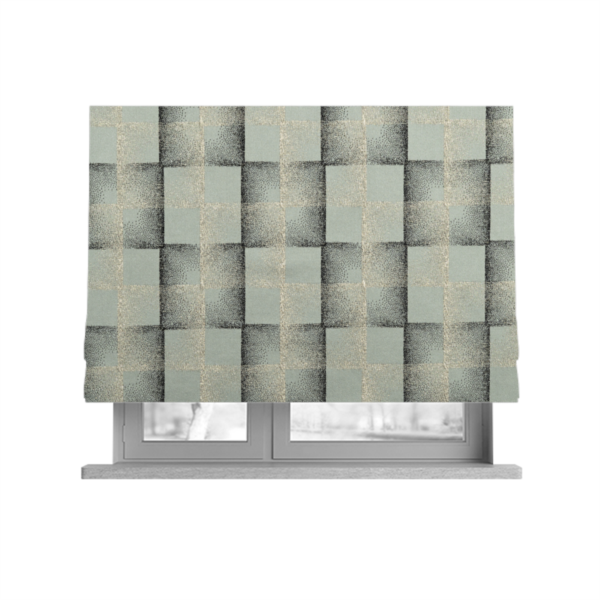 Casa Textured Uniformed Block Shine Pattern Silver Furnishing Fabric CTR-2218 - Roman Blinds