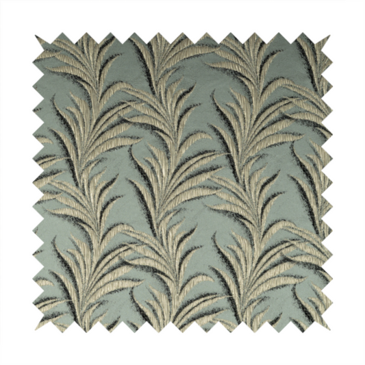 Casa Textured Leaf Pattern Silver Furnishing Fabric CTR-2220