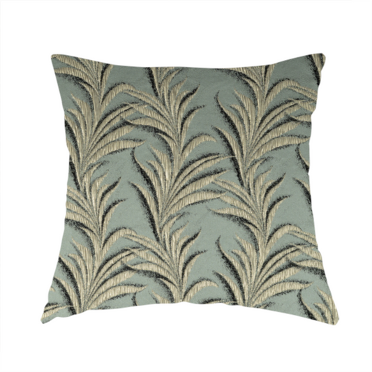 Casa Textured Leaf Pattern Silver Furnishing Fabric CTR-2220 - Handmade Cushions