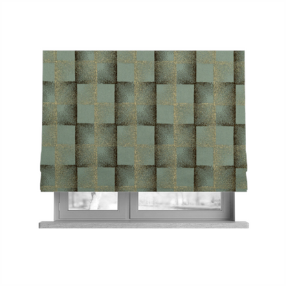 Casa Textured Uniformed Block Shine Pattern Teal Furnishing Fabric CTR-2221 - Roman Blinds