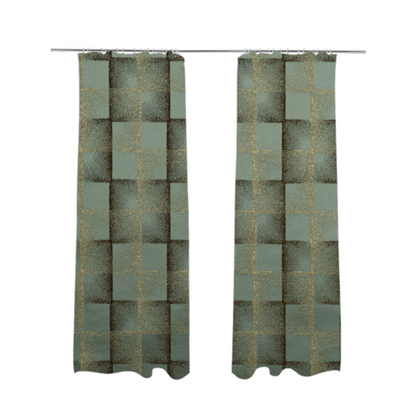 Casa Textured Uniformed Block Shine Pattern Teal Furnishing Fabric CTR-2221 - Made To Measure Curtains