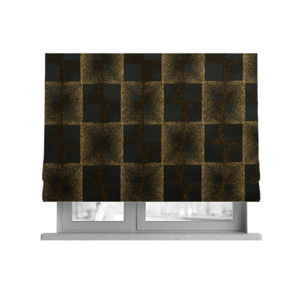 Casa Textured Uniformed Block Shine Pattern Black Furnishing Fabric CTR-2227 - Roman Blinds