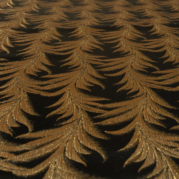 Casa Textured Leaf Pattern Black Furnishing Fabric CTR-2229 - Roman Blinds