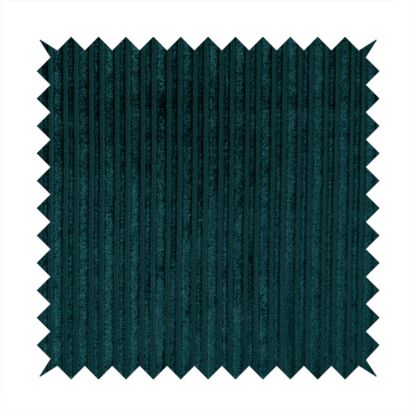 Knightsbridge Velvet Stripe Pattern Teal Upholstery Fabric CTR-2230 - Roman Blinds