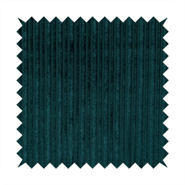 Knightsbridge Velvet Stripe Pattern Teal Upholstery Fabric CTR-2230