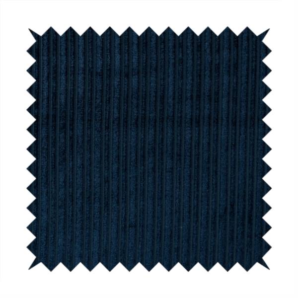 Knightsbridge Velvet Stripe Pattern Navy Blue Upholstery Fabric CTR-2231 - Roman Blinds