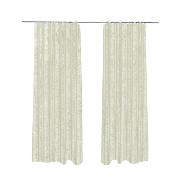 Knightsbridge Velvet Stripe Pattern Beige Upholstery Fabric CTR-2232 - Made To Measure Curtains