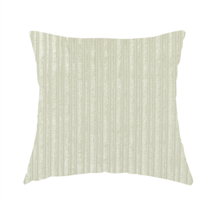 Knightsbridge Velvet Stripe Pattern Beige Upholstery Fabric CTR-2232 - Handmade Cushions