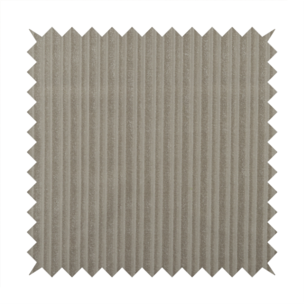 Knightsbridge Velvet Stripe Pattern Mink Brown Upholstery Fabric CTR-2234
