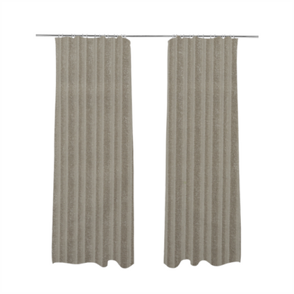 Knightsbridge Velvet Stripe Pattern Mink Brown Upholstery Fabric CTR-2234 - Made To Measure Curtains