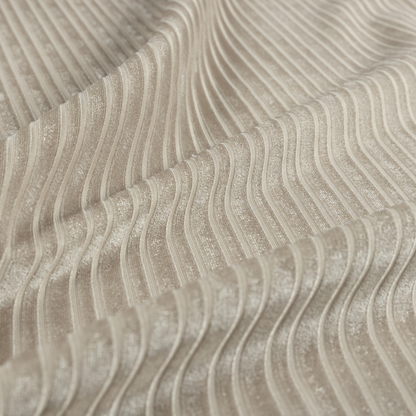 Knightsbridge Velvet Stripe Pattern Mink Brown Upholstery Fabric CTR-2234 - Roman Blinds