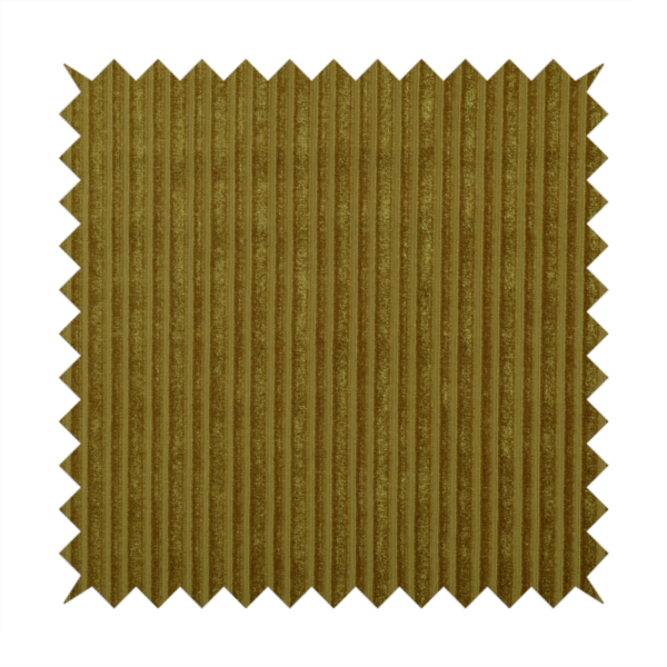 Knightsbridge Velvet Stripe Pattern Yellow Upholstery Fabric CTR-2235 - Roman Blinds