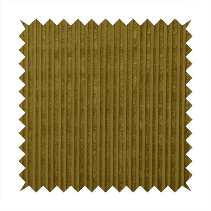 Knightsbridge Velvet Stripe Pattern Yellow Upholstery Fabric CTR-2235 - Roman Blinds