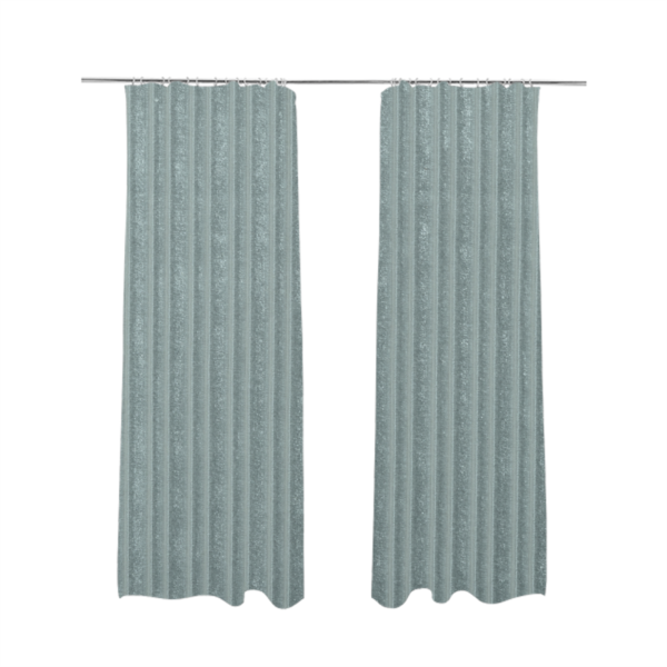 Knightsbridge Velvet Stripe Pattern Silver Upholstery Fabric CTR-2236 - Made To Measure Curtains