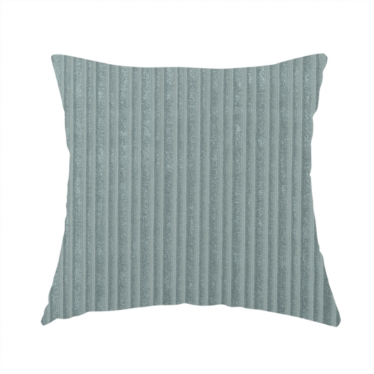 Knightsbridge Velvet Stripe Pattern Silver Upholstery Fabric CTR-2236 - Handmade Cushions