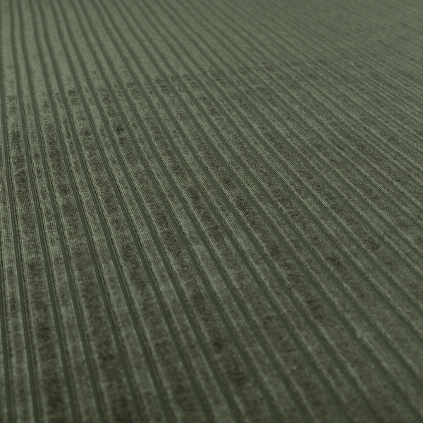 Knightsbridge Velvet Stripe Pattern Green Upholstery Fabric CTR-2238 - Roman Blinds