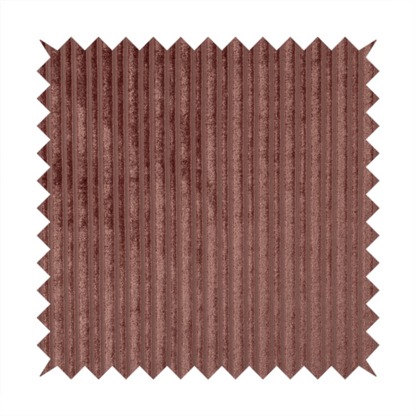 Knightsbridge Velvet Stripe Pattern Rose Pink Upholstery Fabric CTR-2239