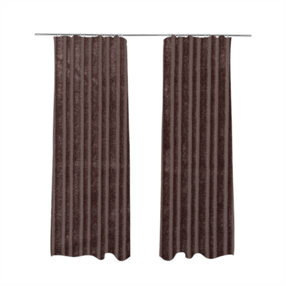 Knightsbridge Velvet Stripe Pattern Wine Purple Upholstery Fabric CTR-2240 - Made To Measure Curtains